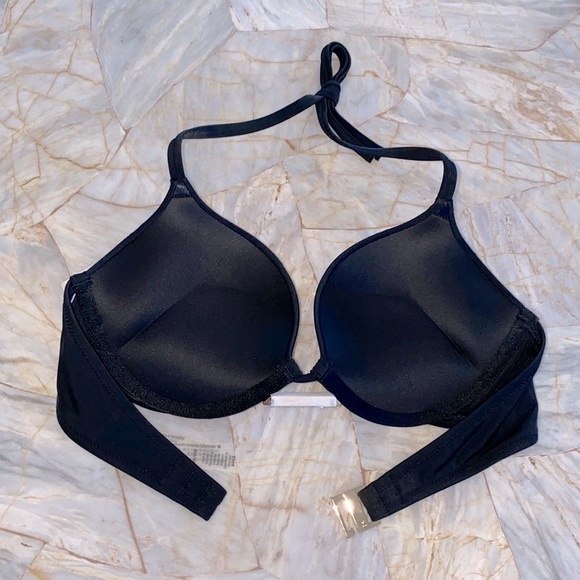 36B VS Bombshell Add-2-Cups Push-Up Bikini Top Swim Black PushUp - Picture 9 of 9